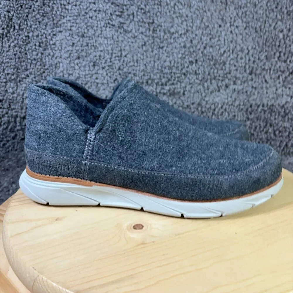 LL Bean Downeast Slip Ons Casual Shoe Mens Size 9 Gray Wool